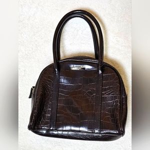 Nine West Handbag, Dark Brow Leather, Compact, Excellent Condition!